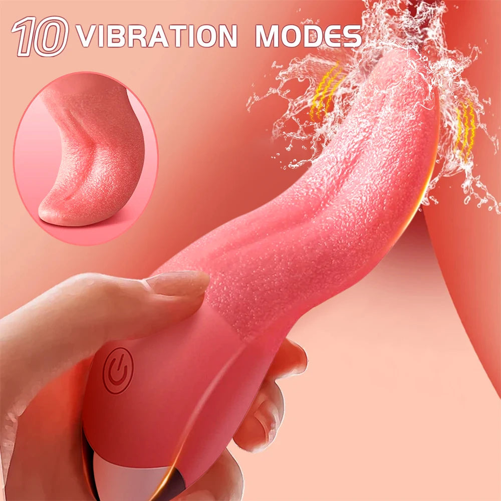 Double-Tongue Vibrator Adult Sex Toys for Women 10 Strong Licking Swing Vibration Clit Vagina Stimulator Female Masturbation 18+