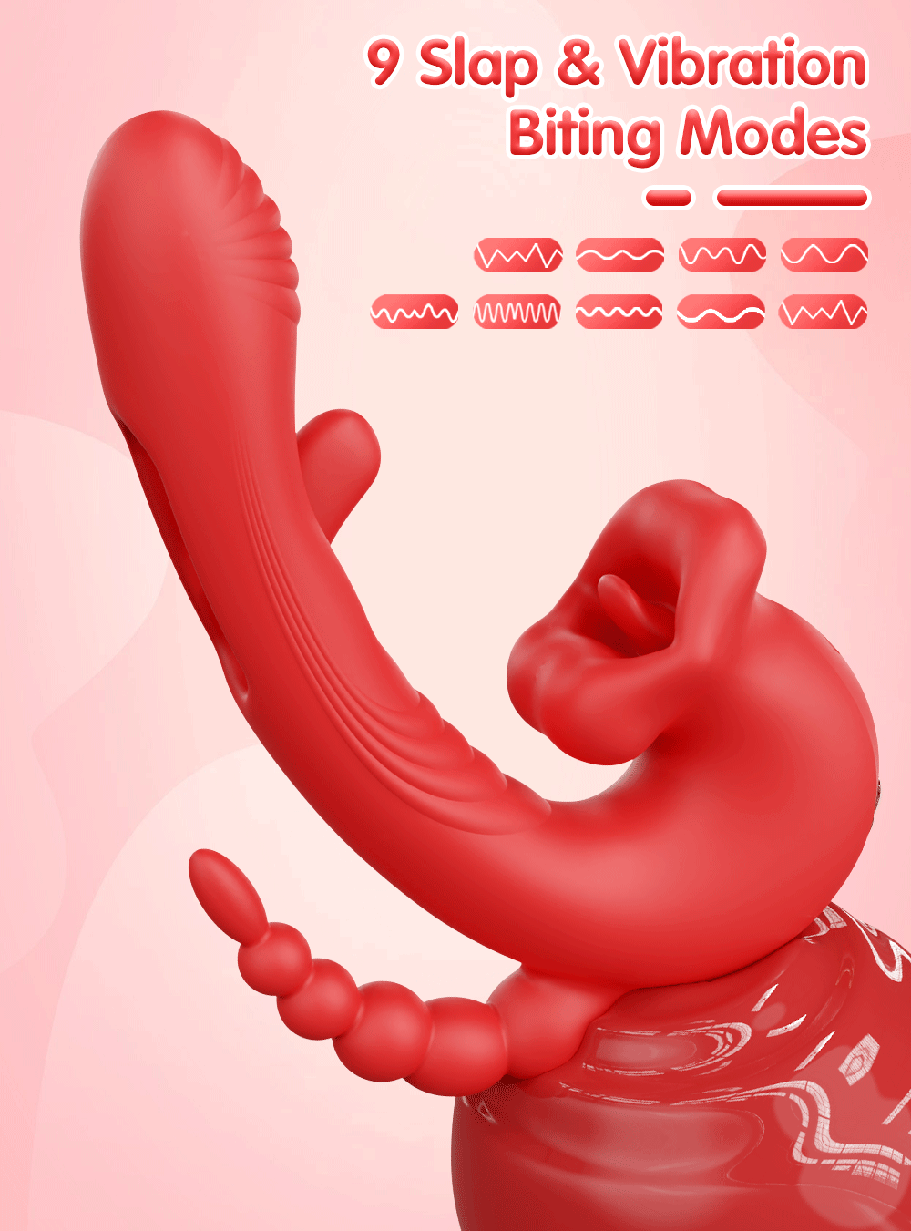 Dual Tongue Vibrator 10 Modes – Clitoral and Vagina Stimulator with Oscillating Vibration, 18+ Female Sex Toy
