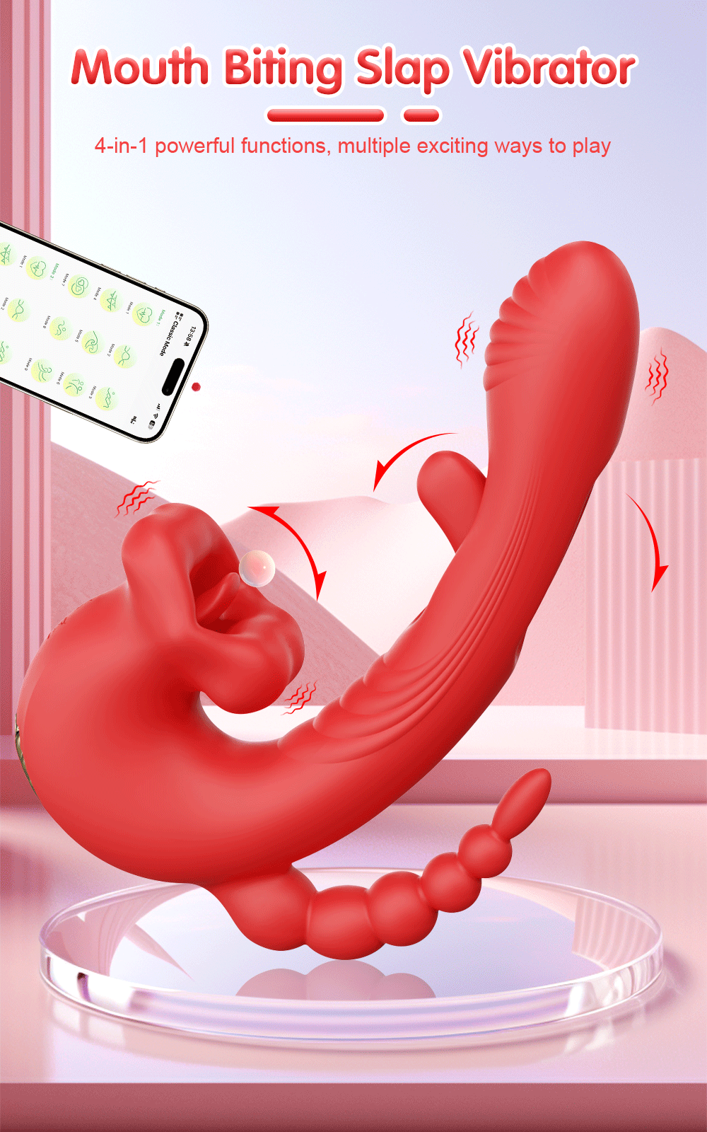Dual Tongue Vibrator 10 Modes – Clitoral and Vagina Stimulator with Oscillating Vibration, 18+ Female Sex Toy