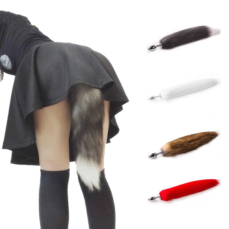 BDSM Bondage Fox Tail Anal Plug Butt Plug Stimulator Restraints Flirting  Role-playing Sex Games Men Women Sex Toys Vibrator