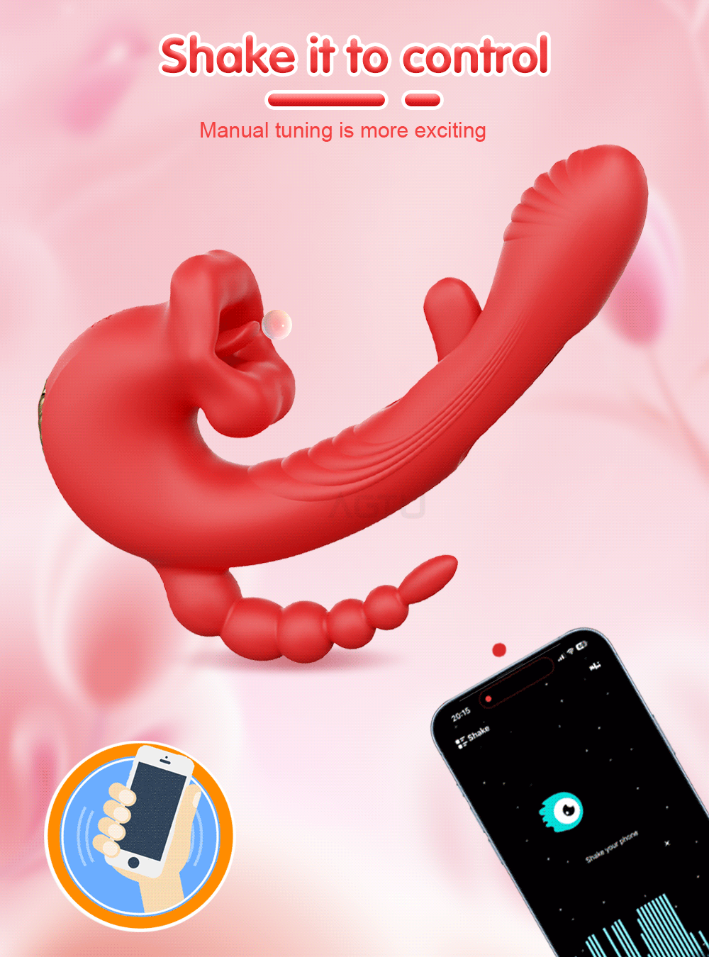 Dual Tongue Vibrator 10 Modes – Clitoral and Vagina Stimulator with Oscillating Vibration, 18+ Female Sex Toy