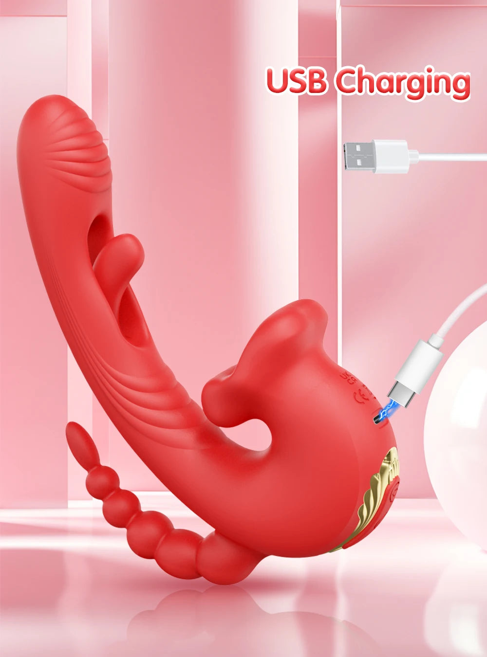 Dual Tongue Vibrator 10 Modes – Clitoral and Vagina Stimulator with Oscillating Vibration, 18+ Female Sex Toy