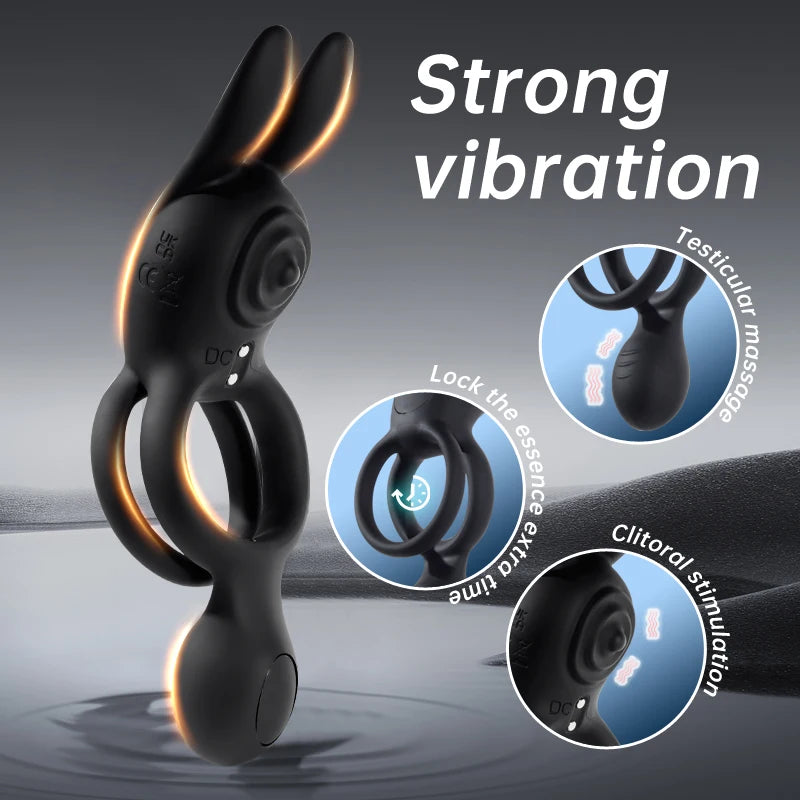 Double ring vibration lock,precision ring,dual motor vibration stimulation,men's sexual products, adult products, remote control
