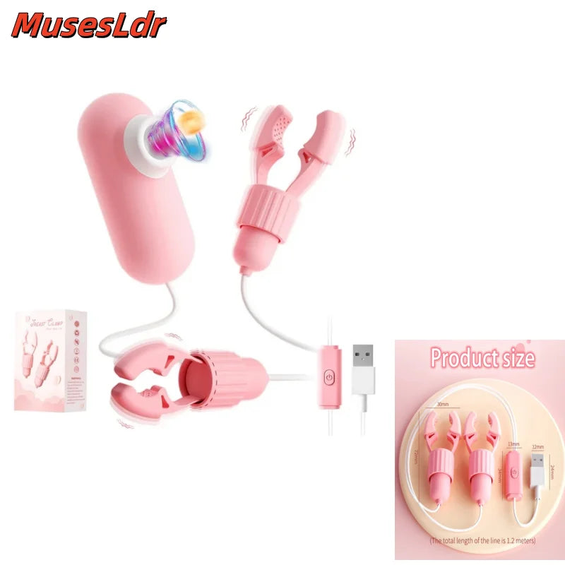 Sensitive Nipple Stimulator with Vibration - Dual-Action Pleasure Device for Women's Intimate Wellness & Massage Nipple Vibrator