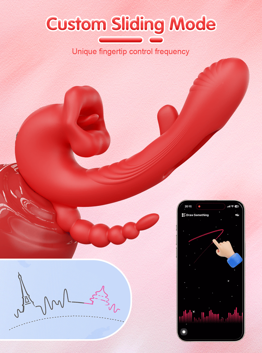 Dual Tongue Vibrator 10 Modes – Clitoral and Vagina Stimulator with Oscillating Vibration, 18+ Female Sex Toy